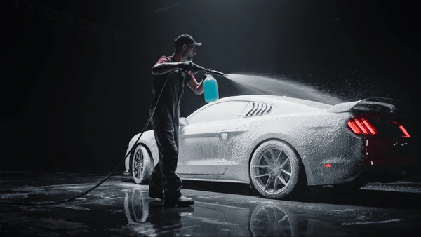 professional car wash specialist applying 600nw 2287564677
